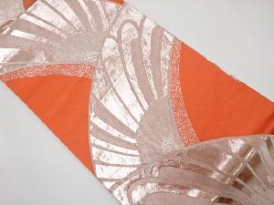 菊模様織り出し　全通袋帯